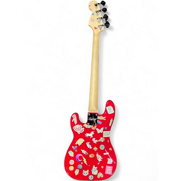 Used Squier mini bass Red Electric Bass Guitar