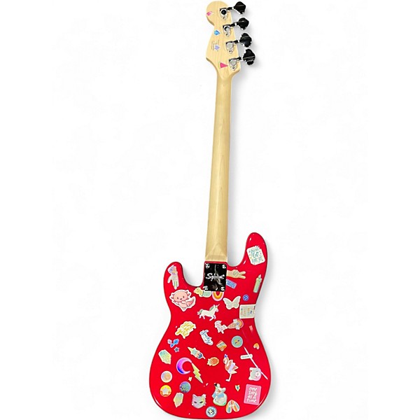Used Squier mini bass Red Electric Bass Guitar