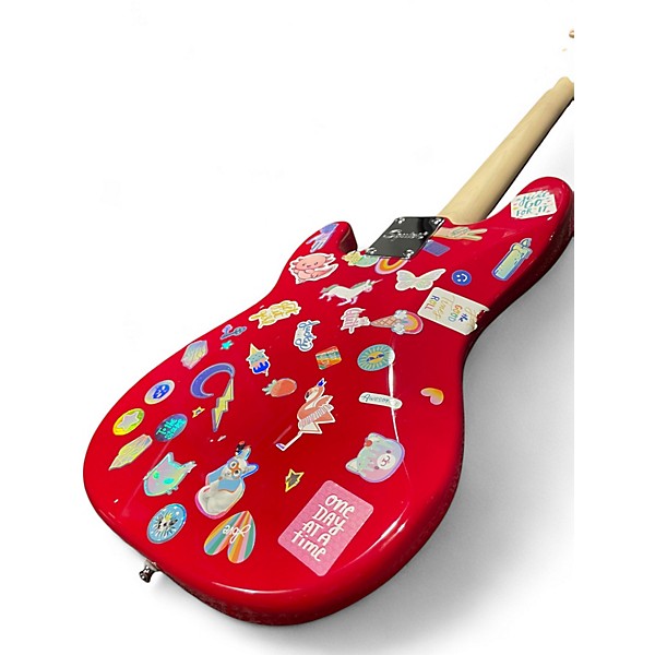 Used Squier mini bass Red Electric Bass Guitar