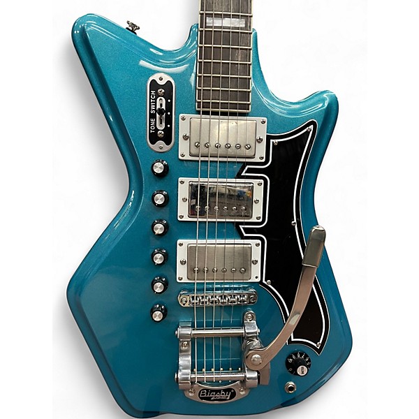 Used Airline G-LOVE SIG. Ocean Turquoise Solid Body Electric Guitar