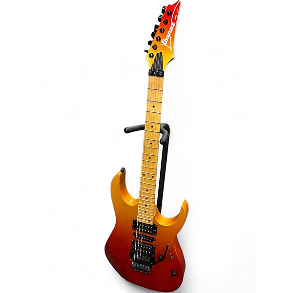 Used 2016 Ibanez RG470 Trans Gold Solid Body Electric Guitar