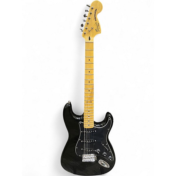 Used Squier Vintage Modified 70s Stratocaster BLACK Solid Body Electric Guitar