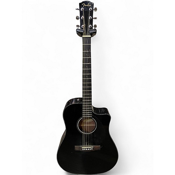 Used Fender CD60CE Dreadnought Ebony Acoustic Electric Guitar