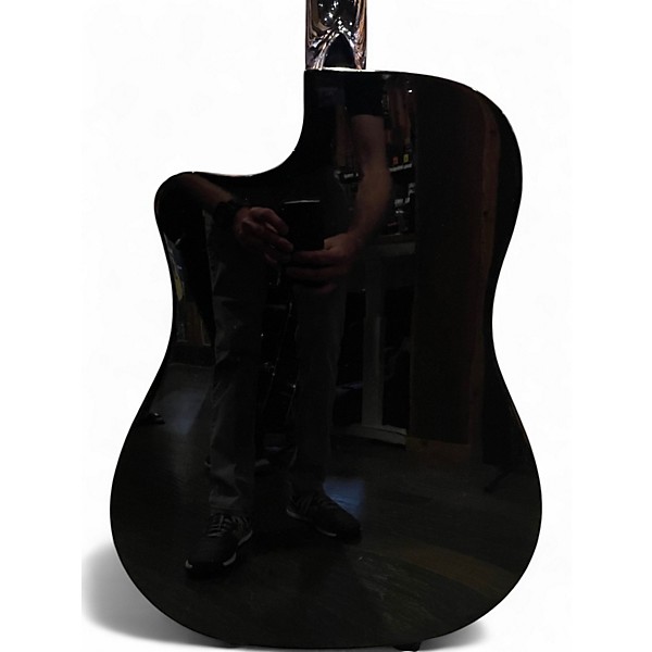 Used Fender CD60CE Dreadnought Ebony Acoustic Electric Guitar