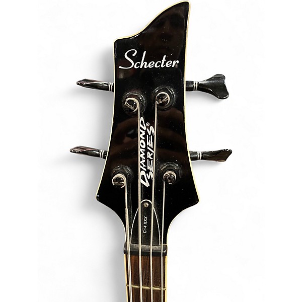 Used Schecter Guitar Research Diamond Series Black Electric Bass Guitar