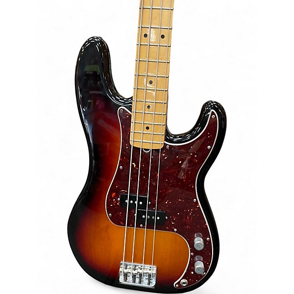 Used Fender American Standard Precision Bass 3 Tone Sunburst Electric Bass Guitar