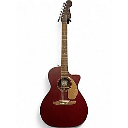 Used Fender newporter player Burgundy Acoustic Guitar