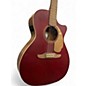 Used Fender newporter player Burgundy Acoustic Guitar