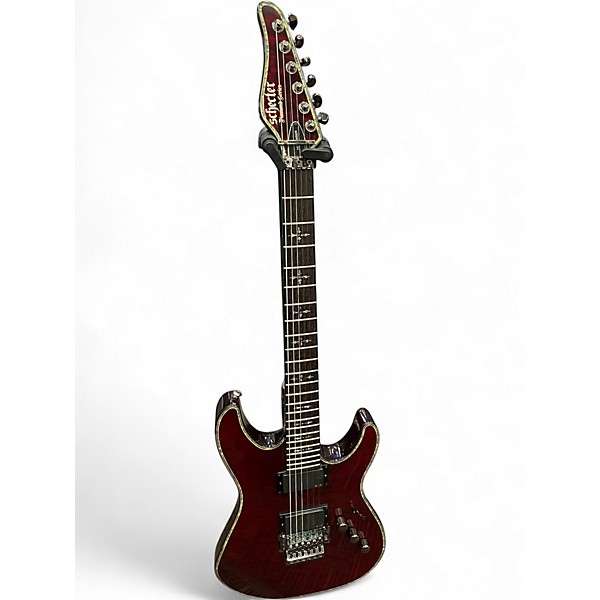 Used Schecter Guitar Research HELLRAISER SUNSET FR Black Cherry Solid Body Electric Guitar