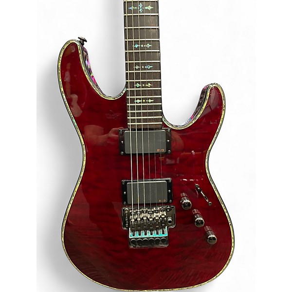 Used Schecter Guitar Research HELLRAISER SUNSET FR Black Cherry Solid Body Electric Guitar
