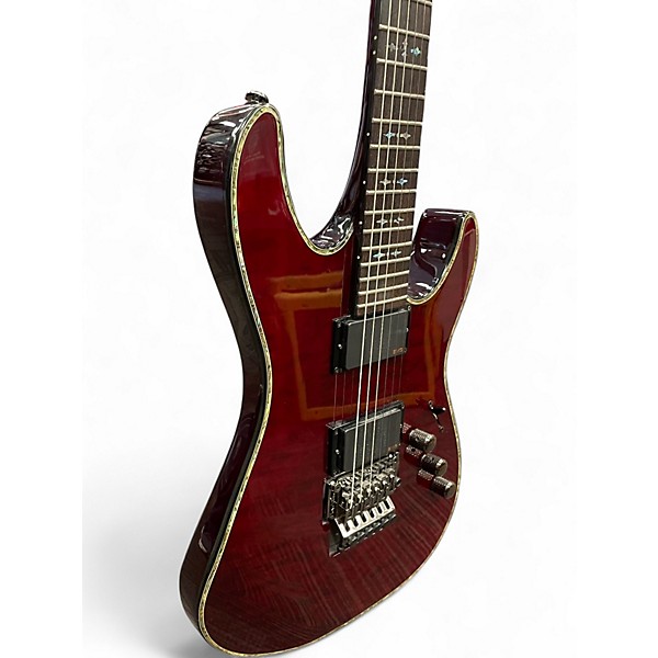 Used Schecter Guitar Research HELLRAISER SUNSET FR Black Cherry Solid Body Electric Guitar
