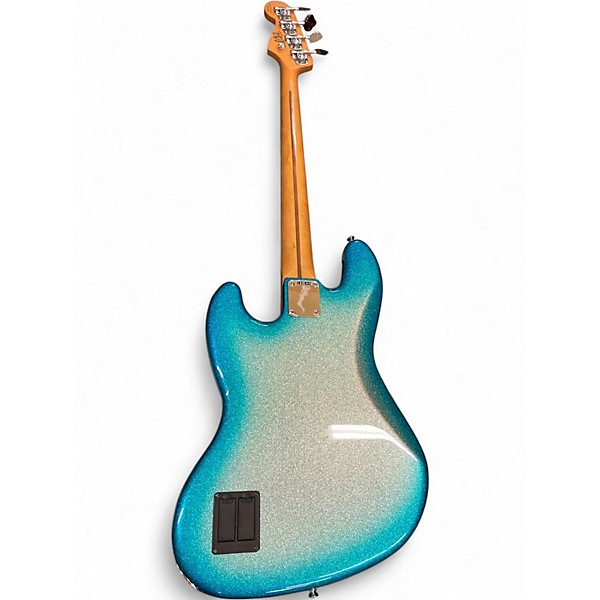 Used Fender Blu DeTiger Jazz Bass Sky Burst Sparkle Electric Bass Guitar