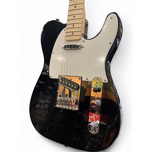 Used Squier Telecaster Black Solid Body Electric Guitar
