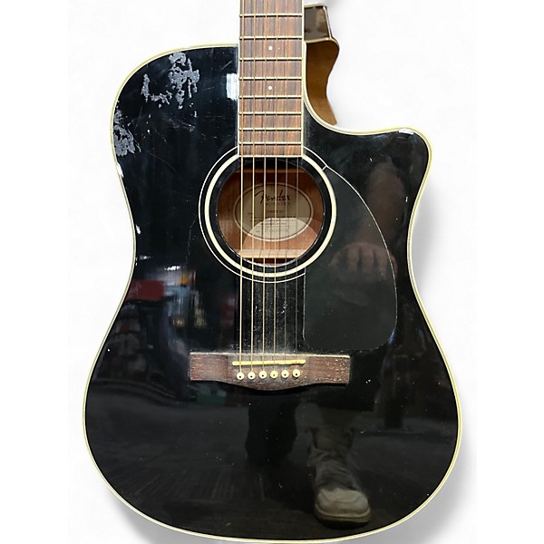 Used Fender CD140SCE Black Onyx Acoustic Electric Guitar