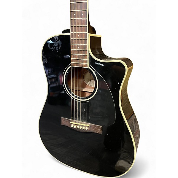 Used Fender CD140SCE Black Onyx Acoustic Electric Guitar
