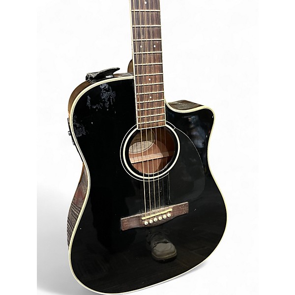 Used Fender CD140SCE Black Onyx Acoustic Electric Guitar
