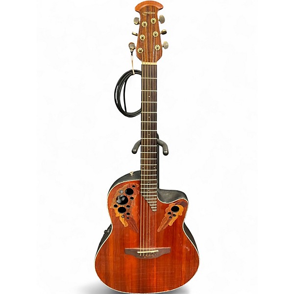 Used Ovation CE44P-PD Celebrity Natural Acoustic Electric Guitar