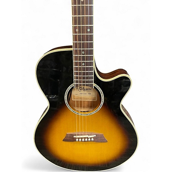 Used Takamine TSP138C Tobacco Sunburst Acoustic Electric Guitar