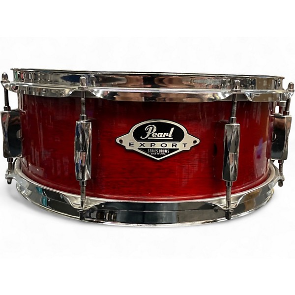 Used Pearl 14in EXPORT SERIES SNARE RED WINE Drum