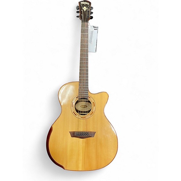 Used Washburn WCG25SCE Natural Acoustic Electric Guitar