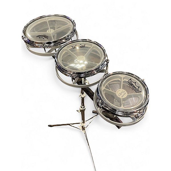 Used Remo 3 Piece Rototom Chrome Roto Toms