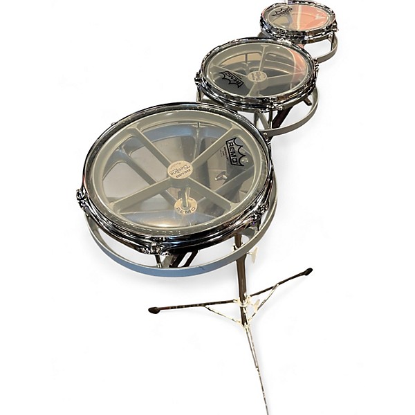 Used Remo 3 Piece Rototom Chrome Roto Toms