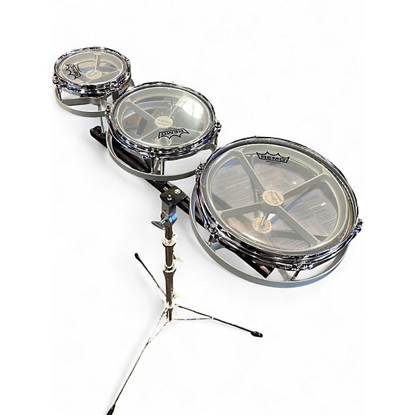 Used Remo 3 Piece Rototom Chrome Roto Toms