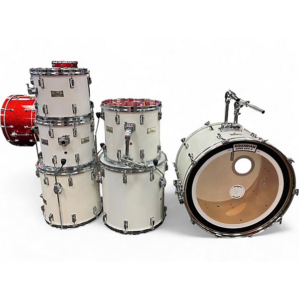 Used Pearl 6 Piece mx maple shell Classic White Drum Kit