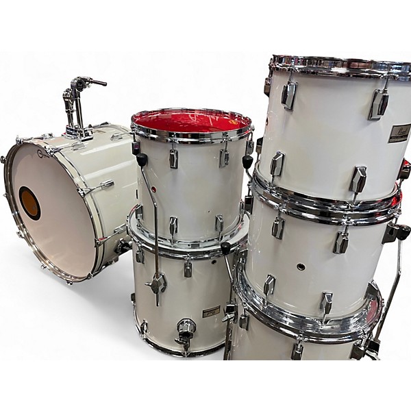 Used Pearl 6 Piece mx maple shell Classic White Drum Kit