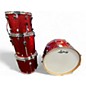 Used Ludwig 4 Piece Centennial zep red sparkle Drum Kit thumbnail