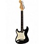 Used 1990 Fender Standard Stratocaster Left Handed Black and White Electric Guitar thumbnail