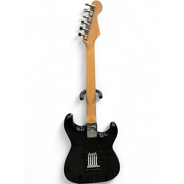 Used 1990 Fender Standard Stratocaster Left Handed Black and White Electric Guitar