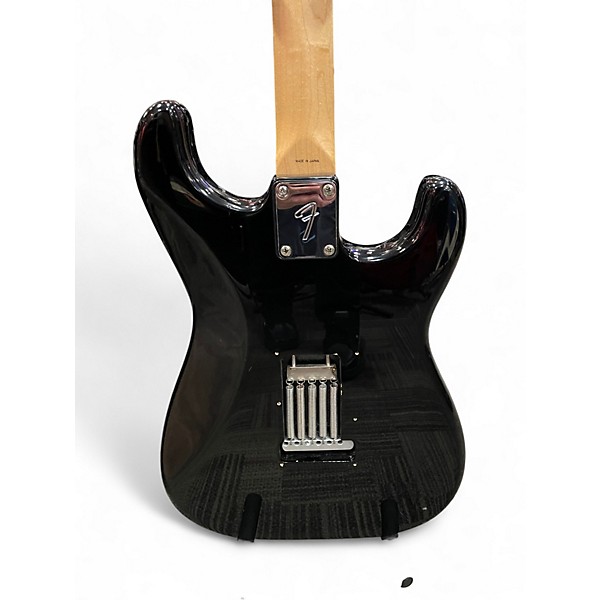 Used 1990 Fender Standard Stratocaster Left Handed Black and White Electric Guitar