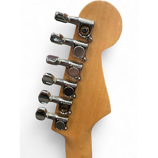 Used 1990 Fender Standard Stratocaster Left Handed Black and White Electric Guitar