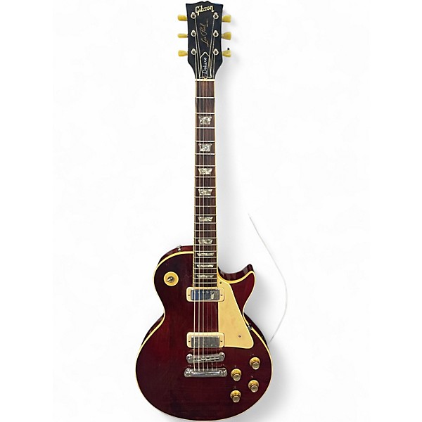 Vintage 1975 Gibson Les Paul Deluxe Wine Red Solid Body Electric Guitar