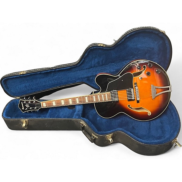 Used Ibanez AF75 Sunburst Hollow Body Electric Guitar