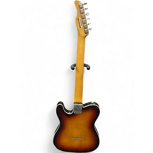 Used Fernandes single cut 2pu brass plate sunburst Solid Body Electric Guitar