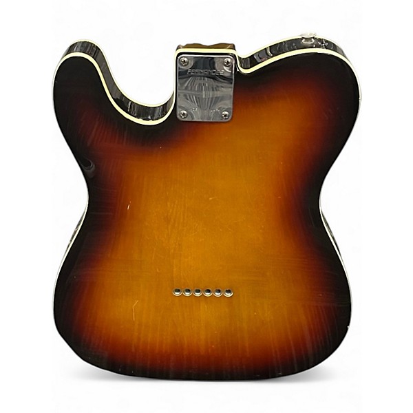 Used Fernandes single cut 2pu brass plate sunburst Solid Body Electric Guitar