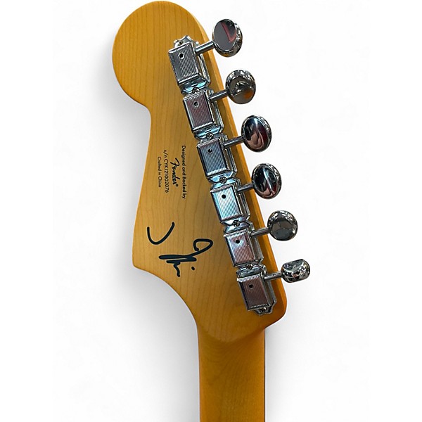 Used Squier J Mascis Jazzmaster Vintage White Solid Body Electric Guitar
