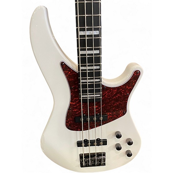 Used Mitchell mb250 Pearl White Electric Bass Guitar