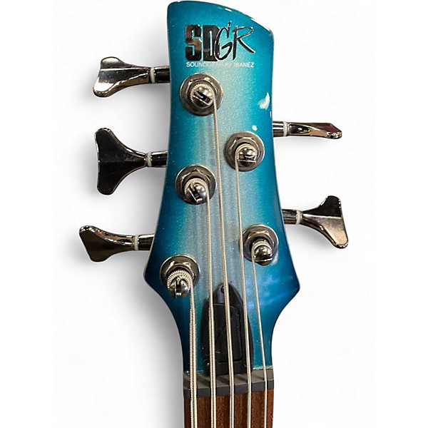 Used Ibanez SR305 5 String teal burst Electric Bass Guitar