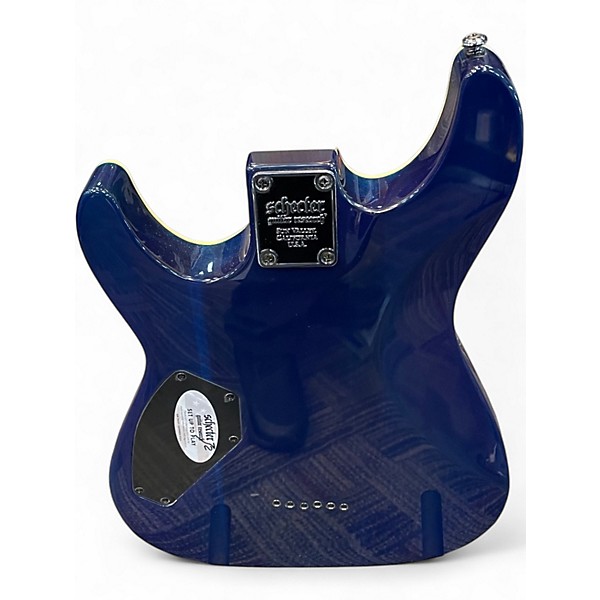 Used Schecter Guitar Research Omen Extreme 6 Ocean Blue Burst Solid Body Electric Guitar
