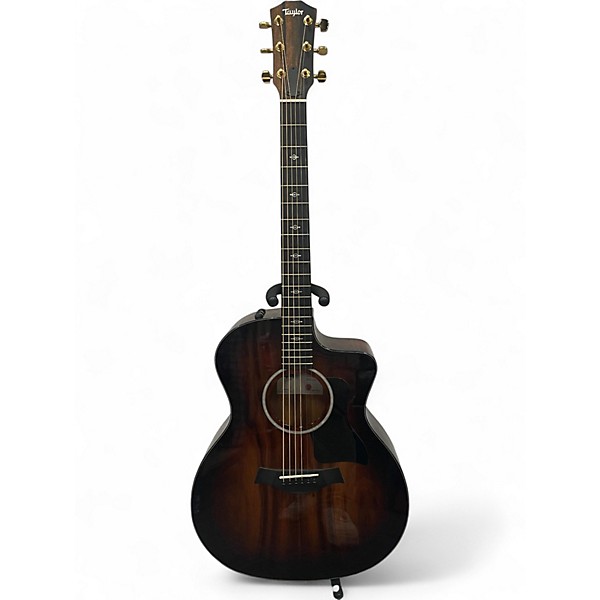 Used 2022 Taylor 224CEKDLX Shaded Edge Burst Acoustic Electric Guitar