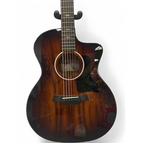 Used 2022 Taylor 224CEKDLX Shaded Edge Burst Acoustic Electric Guitar