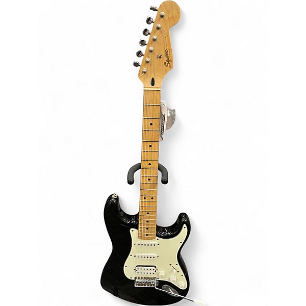 Used Squier Stratocaster HSS Black Solid Body Electric Guitar