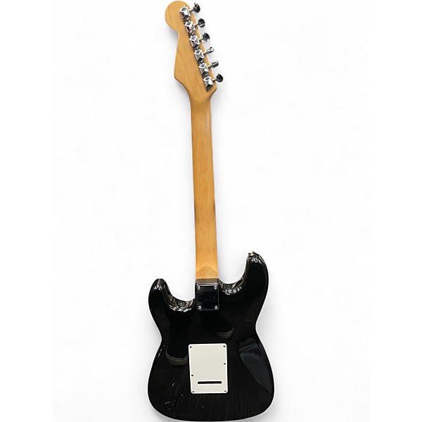 Used 1996 Squier Standard Stratocaster Black Solid Body Electric Guitar