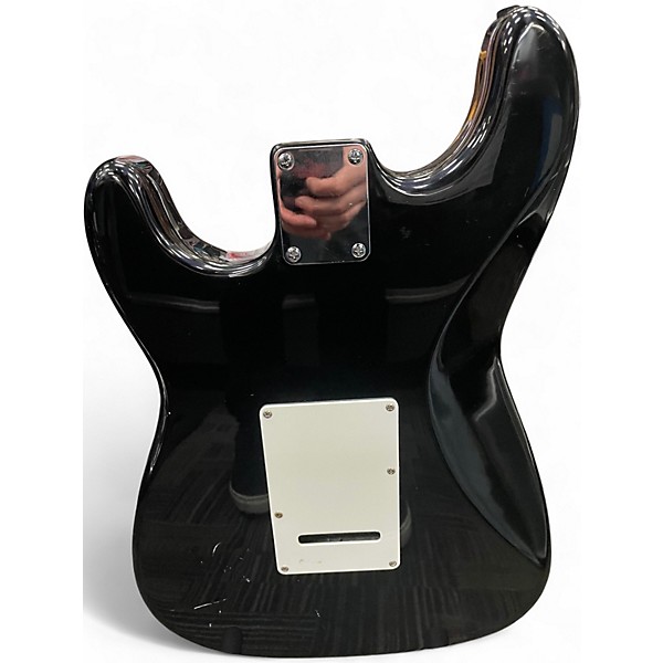Used 1996 Squier Standard Stratocaster Black Solid Body Electric Guitar
