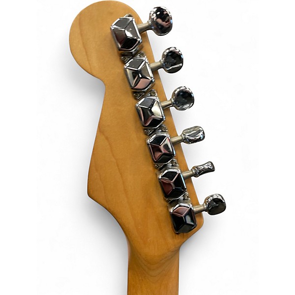 Used 1996 Squier Standard Stratocaster Black Solid Body Electric Guitar