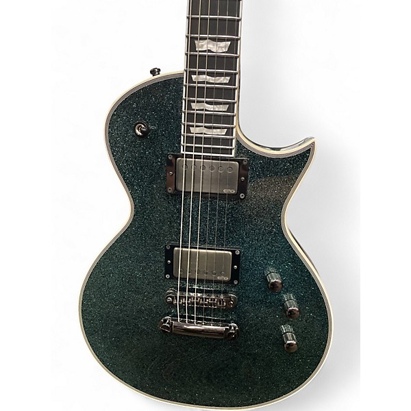 Used 2021 ESP E-II Eclipse Silver Sparkle Solid Body Electric Guitar