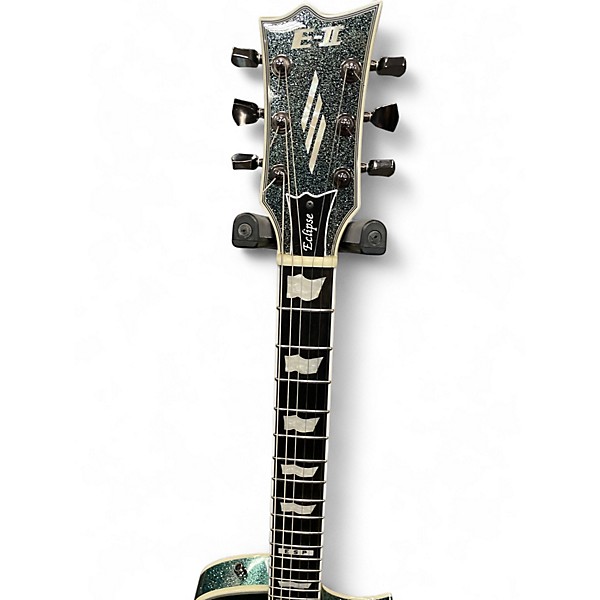Used 2021 ESP E-II Eclipse Silver Sparkle Solid Body Electric Guitar